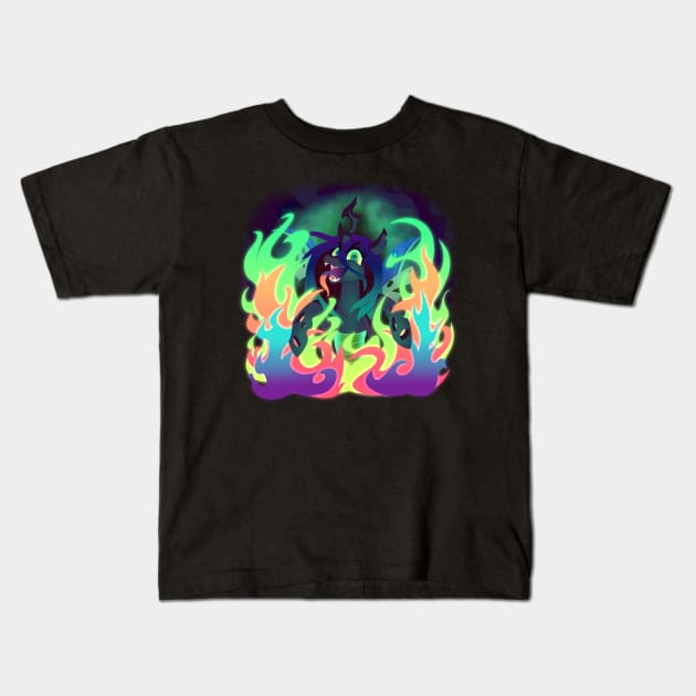 Flames of Love Kids T-Shirt by ParadigmPizza